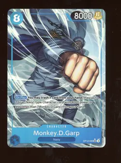 One Piece English OP12-056 Monkey D Garp Alternate Art Secret Rare - Image 1