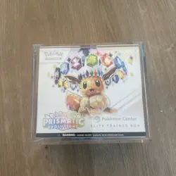 Pokemon Prismatic Evolutions Pokemon Center ETB Sealed w/Acrylic Case - Image 1