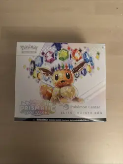 Pokemon Center Prismatic Evolutions ETB Elite Trainer Box Sealed - Image 1