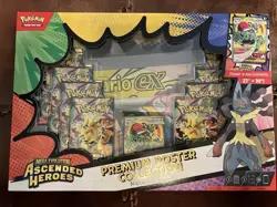 Pokemon TCG Ascended Heroes Premium Poster Collection Box Mega Lucario Sealed - Image 1