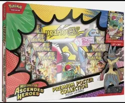 Pokemon TCG Ascended Heroes Premium Poster Collection Mega Lucario Ex - Image 1