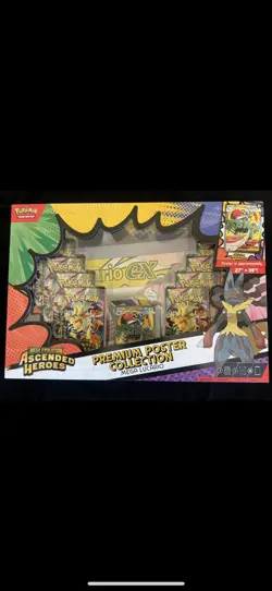 Pokemon TCG Ascended Heroes Premium Poster Collection Mega Lucario Sealed - Image 1