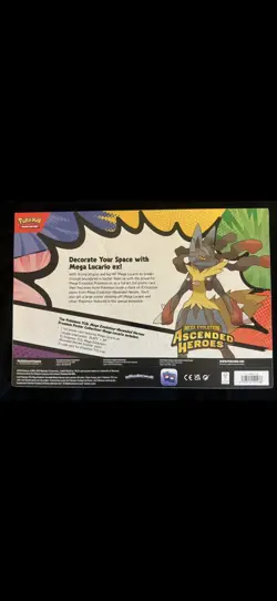 Pokemon TCG Ascended Heroes Premium Poster Collection Mega Lucario Sealed - Image 2