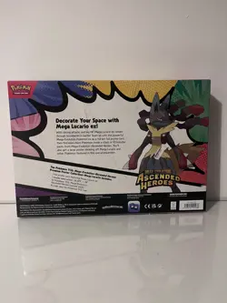 Pokemon TCG Ascended Heroes Premium Poster Collection Mega Lucario EX IN HAND - Image 2