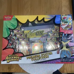 Pokemon TCG Ascended Heroes Premium Poster Collection Box Mega Lucario Sealed - Image 1