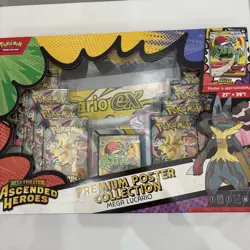 Pokemon TCG Ascended Heroes Premium Poster Collection Box Mega Lucario Sealed - Image 1
