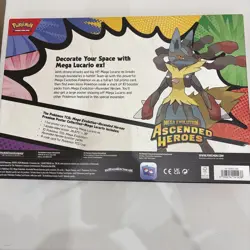 Pokemon TCG Ascended Heroes Premium Poster Collection Box Mega Lucario Sealed - Image 2