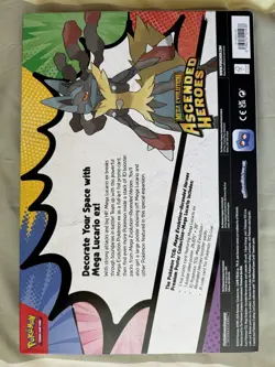 Pokemon TCG Ascended Heroes Premium Poster Collection Mega Lucario SEALED - Image 2