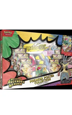 Pokemon TCG Ascended Heroes Premium Poster Collection Mega Lucario - Image 1