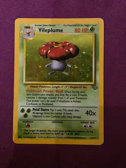Pokemon TCG Vileplume Holo Rare Card Jungle Unlimited Edition 15/64 - Image 1