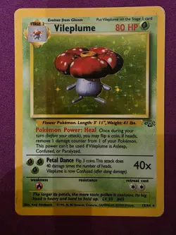 Pokemon TCG Vileplume Holo Rare Card Jungle Unlimited Edition 15/64 - Image 2