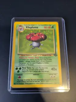 Pokemon TCG Vileplume Jungle Holo Card 15/64 Unlimited Rare, LP Condition - Image 1