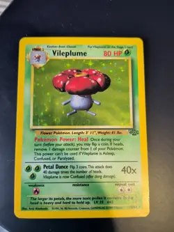 Pokemon TCG Vileplume Jungle Holo Card 15/64 Unlimited Rare, LP Condition - Image 2