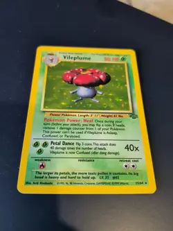 Pokemon TCG Vileplume Jungle Holo Card 15/64 Unlimited Rare, LP Condition - Image 3
