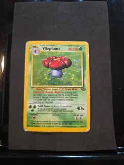 Pokemon TCG Vileplume Jungle Holo Card 15/64 Unlimited Rare, 1999 - Image 1