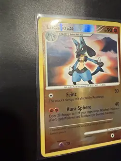 Pokemon TCG Lucario 6/130 Diamond and Pearl Reverse Holo Card 2007 - Image 4