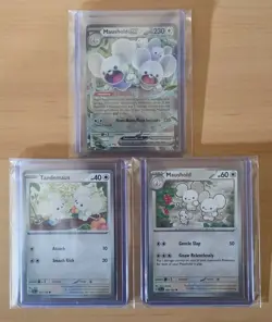 ⭐Fresh Pulls⭐ Tandemaus Maushold Pokemon Card Collection Set of 3 - Image 1