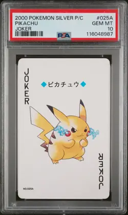 🃏 Pokemon Gold Playing Cards Pikachu Joker #025A PSA 10 Gem Mint Poker - Image 1
