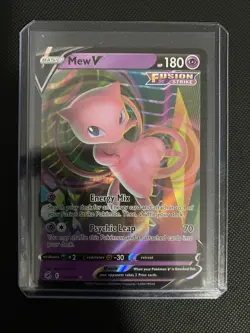 Pokemon TCG Fusion Strike Ultra Rare Holo Card Mew V, 113/264 - Image 1