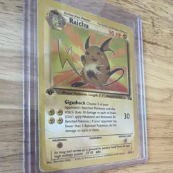 Pokemon TCG Raichu Fossil 1st Edition 29/62 Rare Regular 1999 Card - Image 3