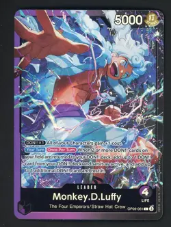 Monkey D. Luffy OP09-061 One Piece Card Game ST26 Starter Deck Leader #13 - Image 1
