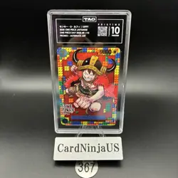 TAG PRISTINE 10 (991) Luffy P-110 Premium Card Collection ONE PIECE DAY 367 - Image 1