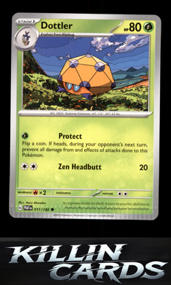 CRIMP ERROR Dottler - 011/182 011/182 Common SV04: Paradox Rift Pokemon Card NM - Image 1