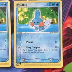 Mudkip x3 Pokemon TCG EX Ruby & Sapphire 60/109 2003 Basic Cards English - Image 4
