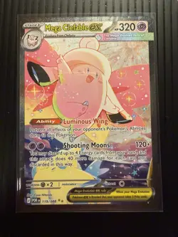 Mega Clefable EX 119/088 Full Art Secret Rare Pokemon Card NM Perfect Order - Image 1