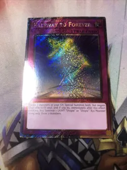 Halfway to Forever 1st Edition Platinum Secret Rare RA04-EN285 Yu-Gi-Oh! - Image 1