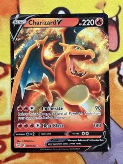 Pokemon TCG Charizard v Swsh09 Ultra Rare Holo Card Brilliant Stars 017/172 - Image 1