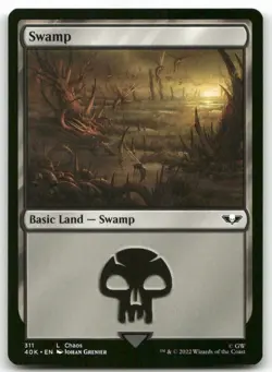 Swamp #311 MTG Warhammer NM X1 - Image 1