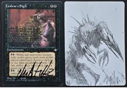 SKETCHED MtG Magic Drew Tucker _ Ice Age Artist Proof _ LESHRAC'S SIGIL _ 1/50! - Image 1