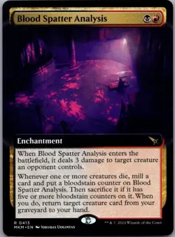 #413 Blood Spatter Analysis (Extended Art) Murders at Karlov Manor Rare - Image 1
