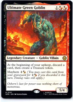 #157 Ultimate Green Goblin Marvel's Spider-Man Rare - Image 1