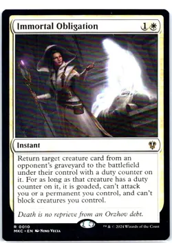 #10 Immortal Obligation Commander: Murders at Karlov Manor Rare - Image 1