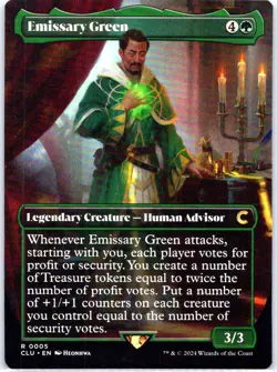 #5 Emissary Green (Borderless) Ravnica: Clue Edition Rare - Image 1
