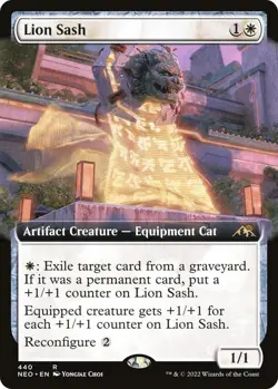 Lion Sash Extended Art Kamigawa: Neon Dynasty NM MTG Magic the Gathering - Image 3