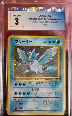 Pokemon Articuno #144 (1997) Holo Jap Mystery of the Fossils GRADED CGC 3 - Image 1