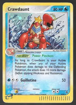 Pokemon Crawdaunt 3/97 Holo EX Dragon 2003 Rare E-Series - Image 1
