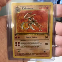 Pokemon TCG Fossil 1st Edition Lot of 3 Cards - Kabutops, Omastar, Weezing LP - Image 2