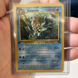 Pokemon TCG Fossil 1st Edition Lot of 3 Cards - Kabutops, Omastar, Weezing LP - Image 4