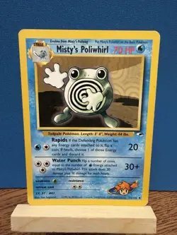 Pokemon TCG Misty’s Poliwhirl 53/132 Gym Heroes WOTC Vintage Card - Image 1