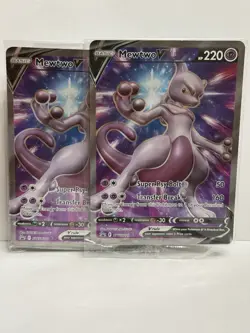 Pokemon Mewtwo V Promo Cards Lot SWSH229 V Rule Collectible TCG SEALED - Image 1