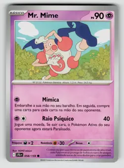 Mr. Mime 058/159 Journey Together 2025 Regular Portuguese - Image 1