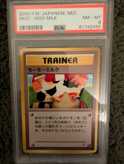 2000 POKEMON JPN NEO MOO-MOO MILK PSA 8 - Image 1