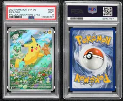 Pikachu (Paldea Adventure Chest) Holo Pokemon Scarlet & Violet Black Star PSA 9 - Image 3
