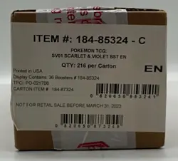 Pokemon TCG Scarlet & Violet Base Set Booster 6-Box Case SEALED SV01 - Image 1
