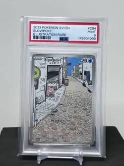 2023 Pokemon SVI Illustration Rare #204 Slowpoke PSA 9 MINT - Image 1