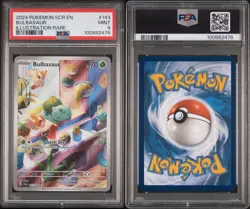 Bulbasaur 2024 Pokemon SCR EN Illustration Rare PSA 9 #143 - Image 3